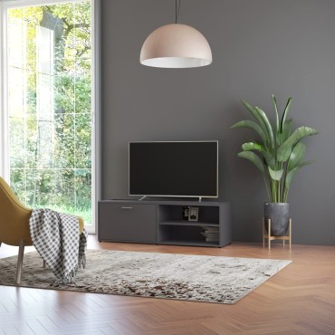 vidaXL Έπιπλο Τηλεόρασης Γκρι 120x34x37cm από Επεξ. Ξύλο