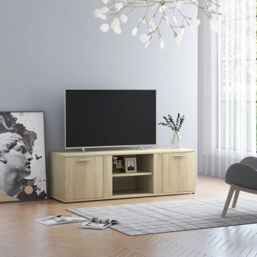 vidaXL Έπιπλο Τηλεόρασης Sonoma Δρυς 120x34x37cm από Επεξ. Ξύλο