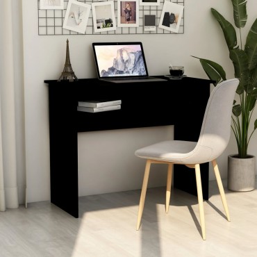 vidaXL Γραφείο Μαύρο 90x50x74cm από Επεξ. Ξύλο 1 τεμ.