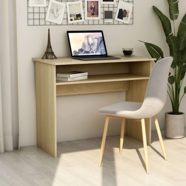 vidaXL Γραφείο Χρώμα Sonoma Δρυς 90x50x74cm από Επεξ. Ξύλο 1 τεμ.