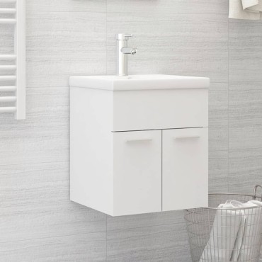 vidaXL Ντουλάπι Νιπτήρα Λευκό 41x38,5x46cm από Επεξεργασμένο Ξύλο 1 τεμ.