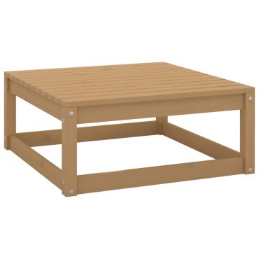 vidaXL Υποπόδιο Κήπου Καφέ Μελί 70x70x30cm από Μασίφ Ξύλο Πεύκου 1 τεμ. Γωνιακός