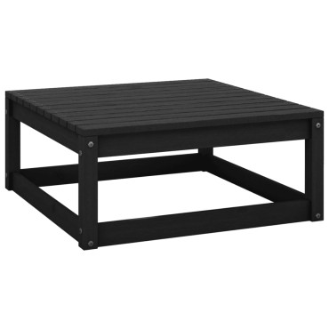 vidaXL Υποπόδιο Κήπου 70x70x30cm από Μασίφ Ξύλο Πεύκου Μαύρο 1 τεμ. Γωνιακός