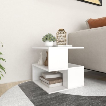 vidaXL Τραπέζι Βοηθητικό Λευκό 40x40x40cm από Επεξ. Ξύλο 1 τεμ.