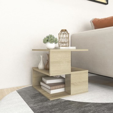 vidaXL Τραπέζι Βοηθητικό Sonoma Δρυς 40x40x40cm από Μοριοσανίδα 1 τεμ.