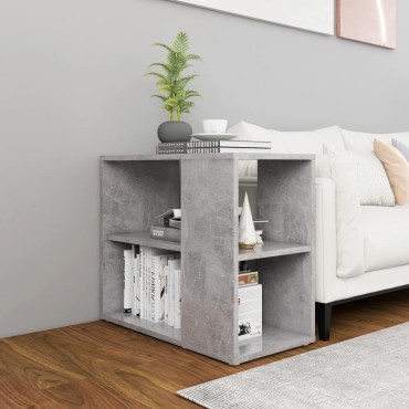 vidaXL Βοηθητικό Ντουλάπι Γκρι Σκυροδέματος 60x30x50cm Επεξ. Ξύλο 1 τεμ.