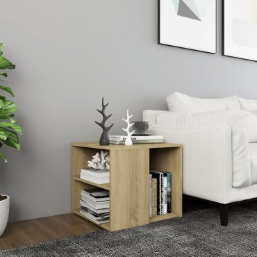 vidaXL Τραπέζι Βοηθητικό Sonoma Δρυς 50x50x45cm από Επεξ. Ξύλο 1 τεμ.