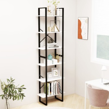 vidaXL Ράφι Αποθήκευσης Λευκό 60x30x210cm από Μασίφ Ξύλο Πεύκου 1 τεμ.