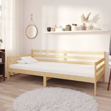 vidaXL Καναπές Κρεβάτι 90x200cm από Μασίφ Ξύλο Πεύκου 1 τεμ. - Μονό