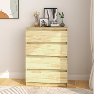 vidaXL Συρταριέρα 60x36x84cm από Μασίφ Ξύλο Πεύκου 1 τεμ.