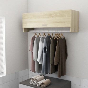 vidaXL Ντουλάπα Sonoma Δρυς 100x32,5x35cm από Επεξ. Ξύλο 1 τεμ.
