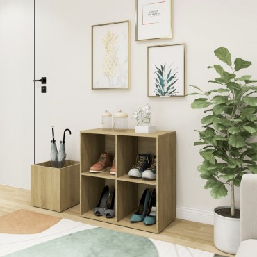vidaXL Παπουτσοθήκη Χολ Sonoma Δρυς 105x35,5x70cm από Επεξ. Ξύλο