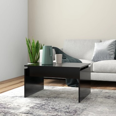 vidaXL Τραπεζάκι Σαλονιού Μαύρο 68x50x38cm από Επεξ. Ξύλο 1 τεμ.