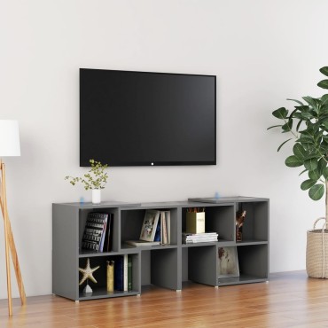 vidaXL Έπιπλο Τηλεόρασης Γκρι 104x30x52cm από Επεξ. Ξύλο