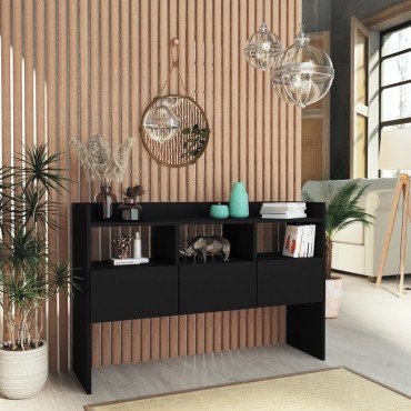 vidaXL Μπουφές Μαύρος 105x30x70cm από Επεξ. Ξύλο 1 τεμ.