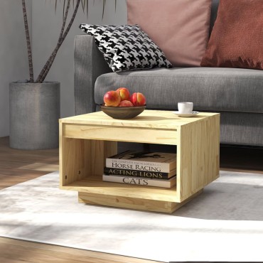 vidaXL Τραπεζάκι Σαλονιού 50x50x33,5cm από Μασίφ Ξύλο Πεύκου 1 τεμ.