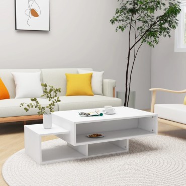 vidaXL Τραπεζάκι Σαλονιού Λευκό 105x55x32cm από Επεξ. Ξύλο 1 τεμ.