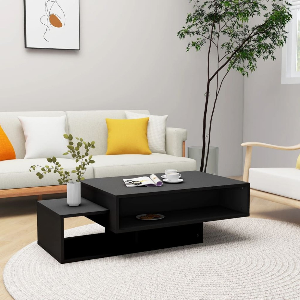 vidaXL Τραπεζάκι Σαλονιού Μαύρο 105x55x32cm από Επεξ. Ξύλο 1 τεμ.