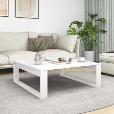 vidaXL Τραπεζάκι Σαλονιού Λευκό 100x100x35cm Επεξ. Ξύλο 1 τεμ.