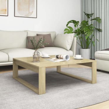 vidaXL Τραπεζάκι Σαλονιού Sonoma Δρυς 100x100x35cm από Επεξ. Ξύλο 1 τεμ.