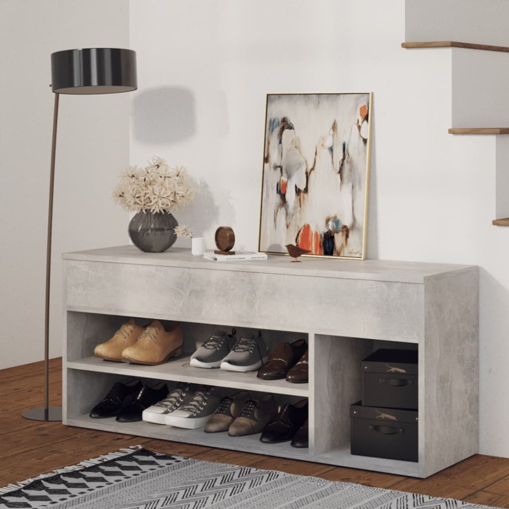 vidaXL Παπουτσοθήκη Γκρι Σκυρ. 105x30x45cm από Επεξ. Ξύλο