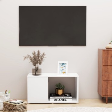 vidaXL Έπιπλο Τηλεόρασης Λευκό 60x24x32cm από Μοριοσανίδα