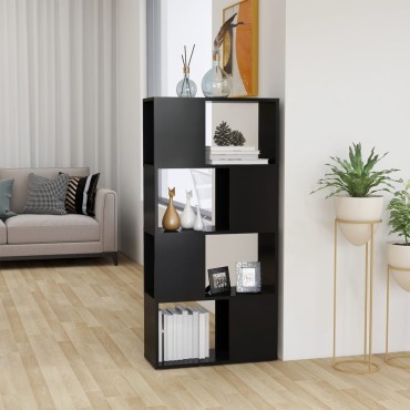 vidaXL Βιβλιοθήκη/Διαχωριστικό Χώρου Γκρι 60x24x124,5cm Επεξ. Ξύλο 1 τεμ.