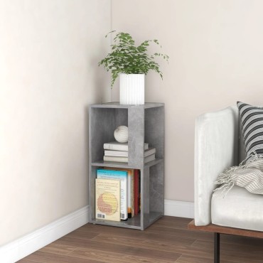 vidaXL Ντουλάπι Γωνιακό Γκρι Σκυροδέματος 33x33x67cm από Επεξ. Ξύλο 1 τεμ.