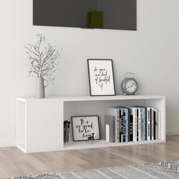 vidaXL Έπιπλο Τηλεόρασης Λευκό 100x24x32cm Επεξεργασμένο Ξύλο