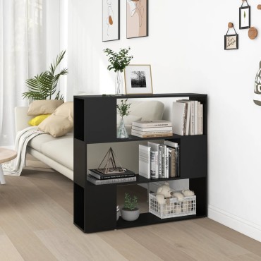 vidaXL Βιβλιοθήκη/Διαχωριστικό Χώρου Μαύρο 100x24x94cm 1 τεμ.