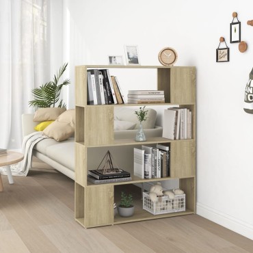 vidaXL Βιβλιοθήκη/Διαχωριστικό Χώρου Sonoma Δρυς 100x24x124cm 1 τεμ.