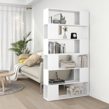 vidaXL Βιβλιοθήκη/Διαχωριστικό Χώρου Λευκό 100x24x188cm 1 τεμ.