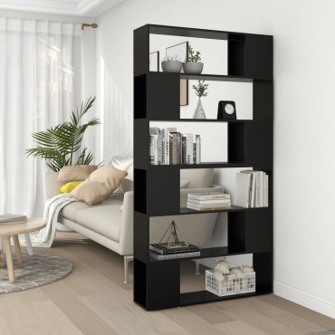 vidaXL Βιβλιοθήκη/Διαχωριστικό Χώρου Μαύρο 100x24x188cm 1 τεμ.