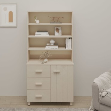 vidaXL Ντουλάπι HAMAR από Μασίφ Ξύλο Πεύκου Μελί 90x40x180cm 1 τεμ.