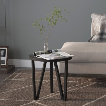 vidaXL Τραπεζάκι Μαύρο από MDF 35x34cm 1 τεμ.