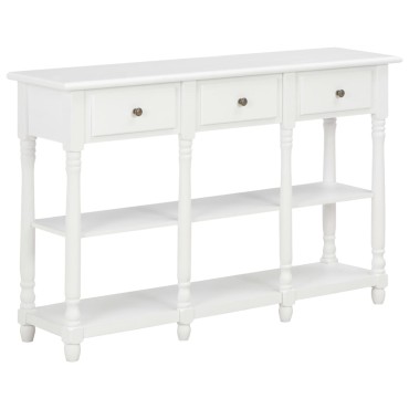 vidaXL Τραπέζι Κονσόλα Λευκό 120x30x76cm από MDF 1 τεμ.