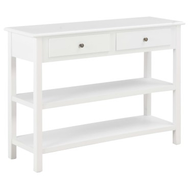 vidaXL Κονσόλα Λευκή 110x35x80cm από MDF 1 τεμ.