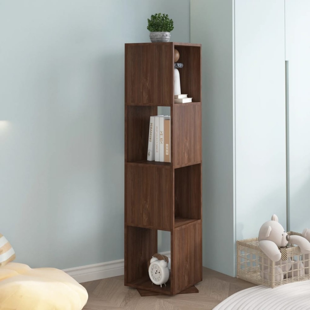 vidaXL Ντουλάπι Περιστρ. Καφέ Δρυς 34,5x34,5x75,5cm Επεξ. Ξύλο 1 τεμ.