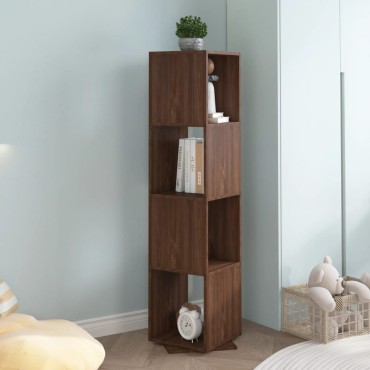 vidaXL Ντουλάπι Περιστρ. Καφέ Δρυς 34,5x34,5x75,5cm Επεξ. Ξύλο 1 τεμ.