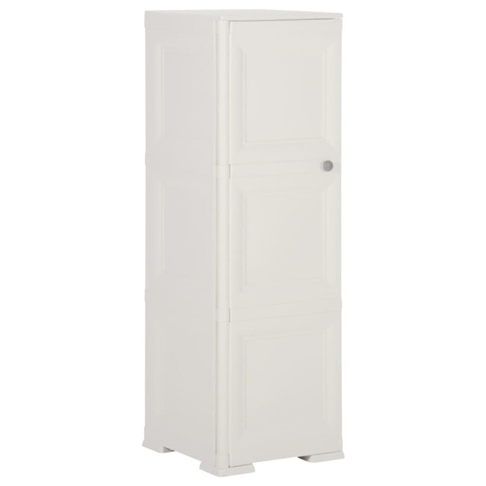 vidaXL Πλαστικό Ντουλάπι Angora Λευκό 40x43x125cm με Σχέδιο Ξύλου 1 τεμ.
