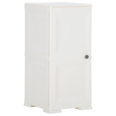 vidaXL Πλαστικό Ντουλάπι Angora Λευκό 40x43x85,5cm με Σχέδιο Ξύλου 1 τεμ.