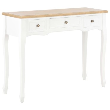 vidaXL Έπιπλο Τουαλέτα με 3 Συρτάρια Λευκό 100x35x78cm 1 τεμ.