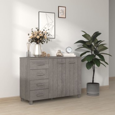 vidaXL Συρταριέρα HAMAR Αν. Γκρι 113x40x80cm Μασίφ Ξύλο Πεύκου 1 τεμ.