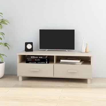 vidaXL Έπιπλο Τηλεόρασης HAMAR Μελί 106x40x40cm Μασίφ Ξύλο Πεύκου