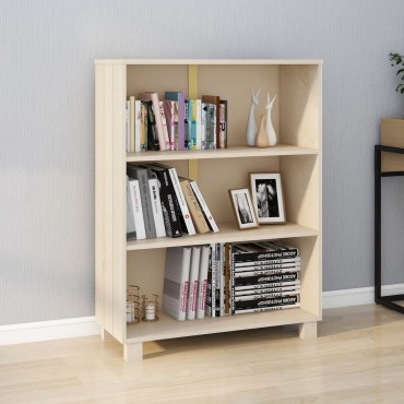 vidaXL Βιβλιοθήκη HAMAR Καφέ Μελί 85x35x112cm Μασίφ Ξύλο Πεύκου 1 τεμ.