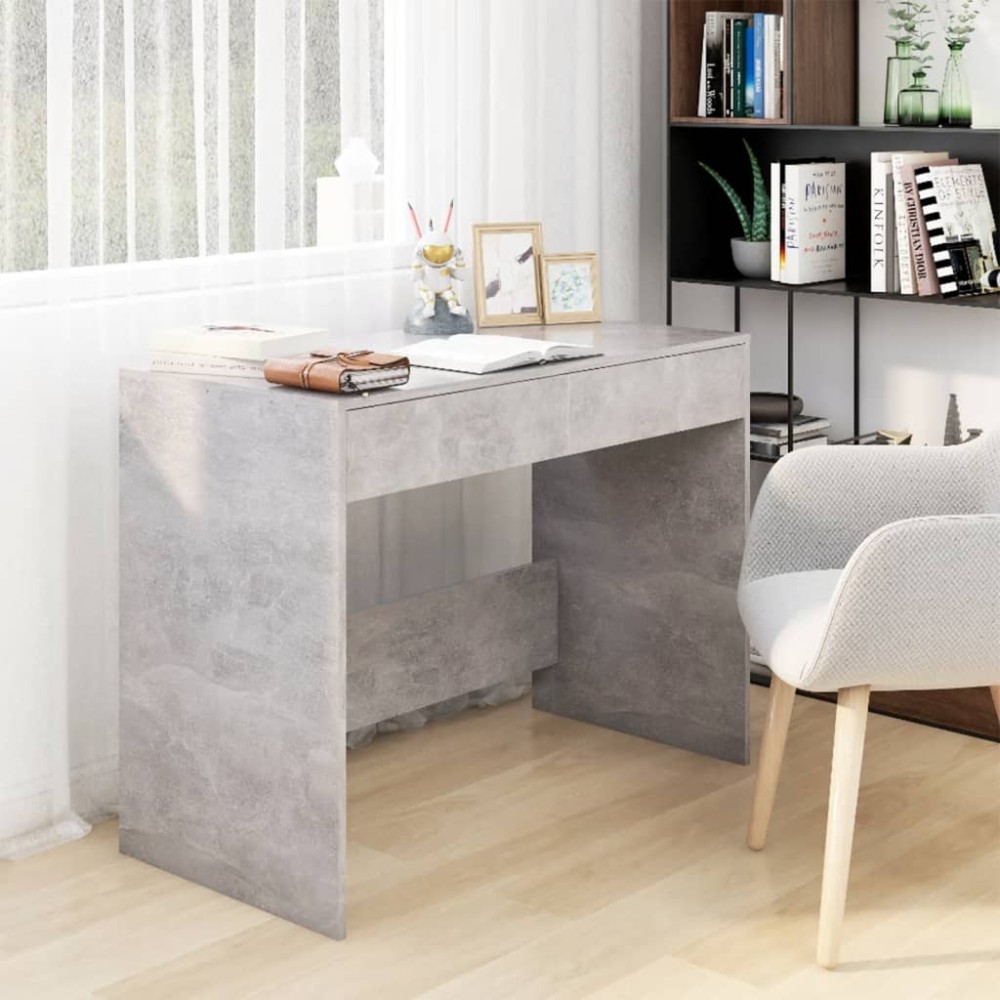 vidaXL Γραφείο Γκρι Σκυροδέματος 101x50x76,5cm Επεξεργασμένο Ξύλο 1 τεμ.