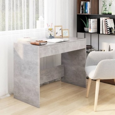 vidaXL Γραφείο Γκρι Σκυροδέματος 101x50x76,5cm Επεξεργασμένο Ξύλο 1 τεμ.