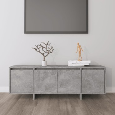 vidaXL Έπιπλο Τηλεόρασης Γκρι Σκυροδέματος 120x30x40,5cm Επεξ. Ξύλο