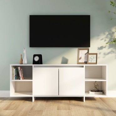 vidaXL Έπιπλο Τηλεόρασης Λευκό 130x35x50cm από Μοριοσανίδα