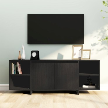 vidaXL Έπιπλο Τηλεόρασης Μαύρο 130x35x50cm από Μοριοσανίδα